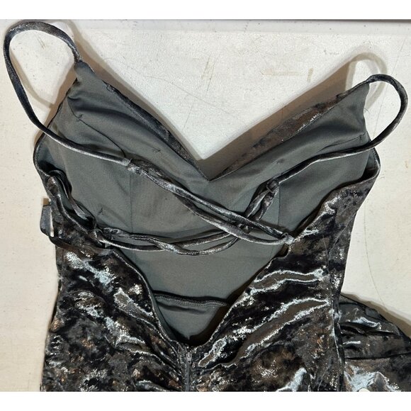 City Triangles Metallic Silver Gray Formal Dress Polyester Blend Junior Size 7 - Picture 13 of 16